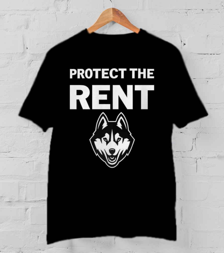 UConn Huskies Protect The Rent Fierce Husky Logo T-Shirt