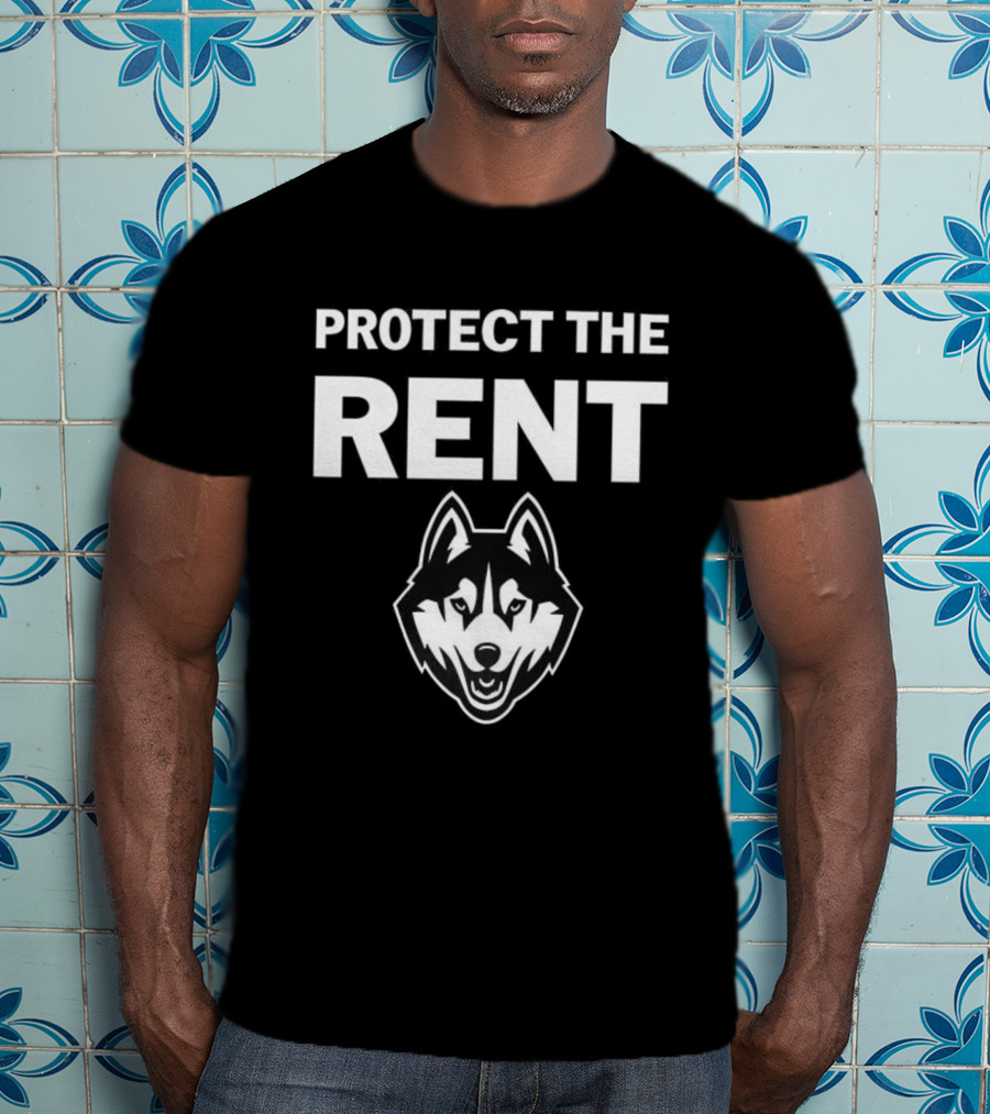 UConn Huskies Protect The Rent Fierce Husky Logo T-Shirt