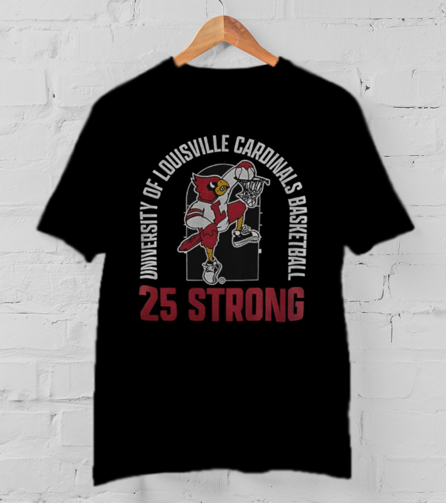 University Of Louisville Cardinals Basketball 25 Strong Vintage Style T-Shirt