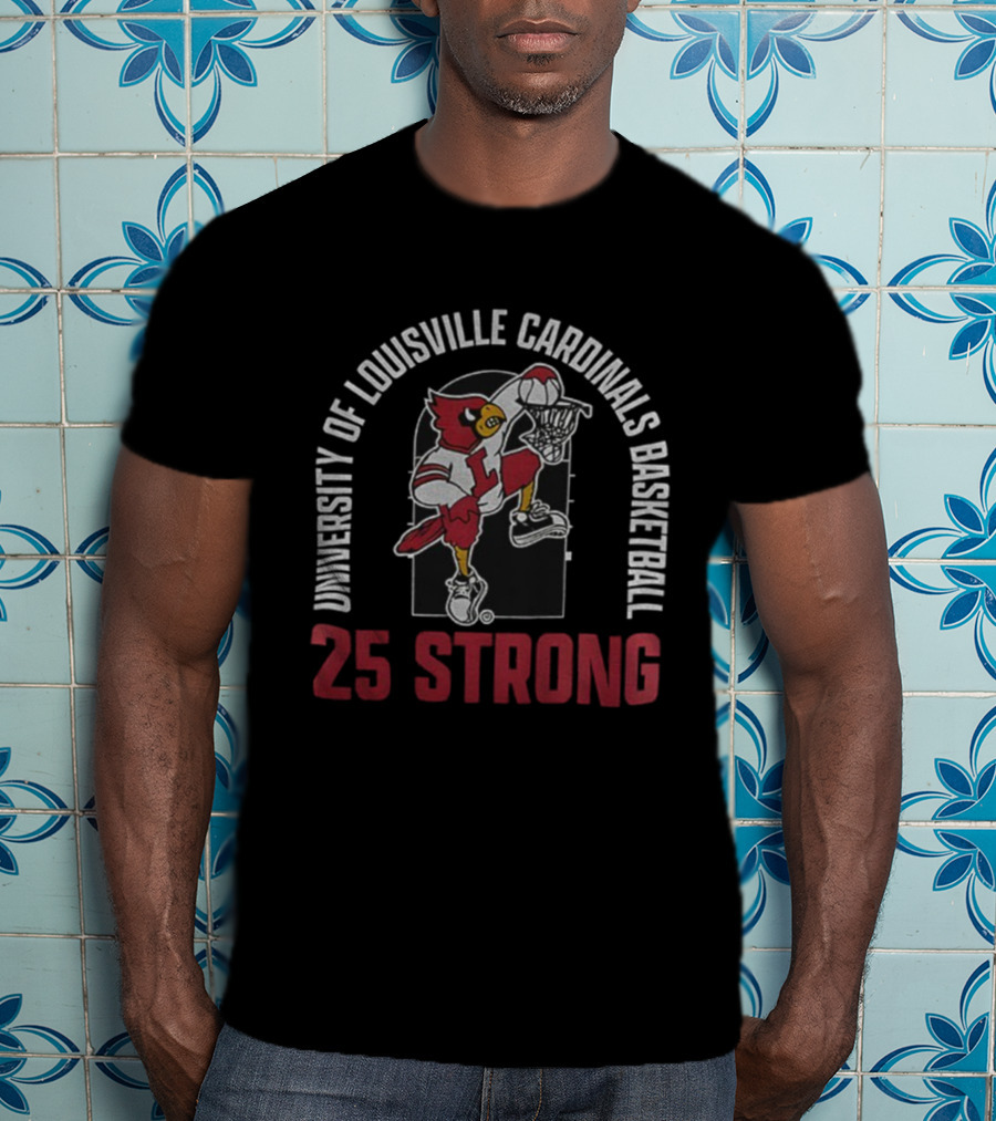 University Of Louisville Cardinals Basketball 25 Strong Vintage Style T-Shirt
