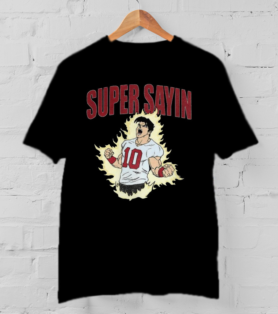 Super Sayin Player Number 10 Cartoon Anime Style T-Shirt