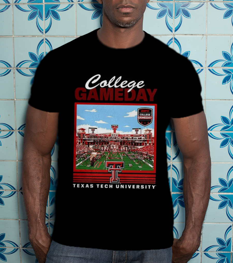 Texas Tech Red Raiders ESPN College GameDay Jones AT And Stadium T-Shirt