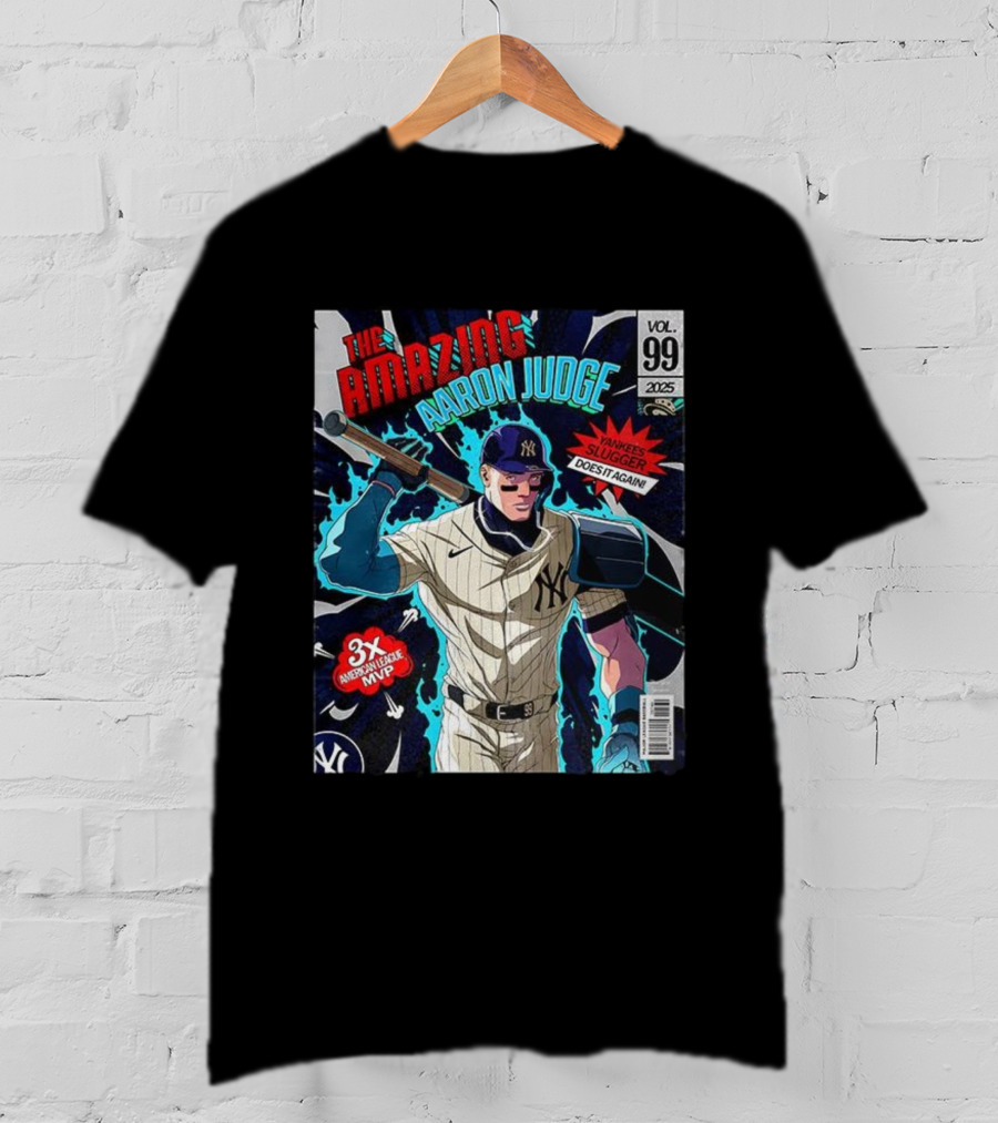 The Amazing Aaron Judge Yankees Slugger 3x American League MVP Vol 99 2025 T-Shirt