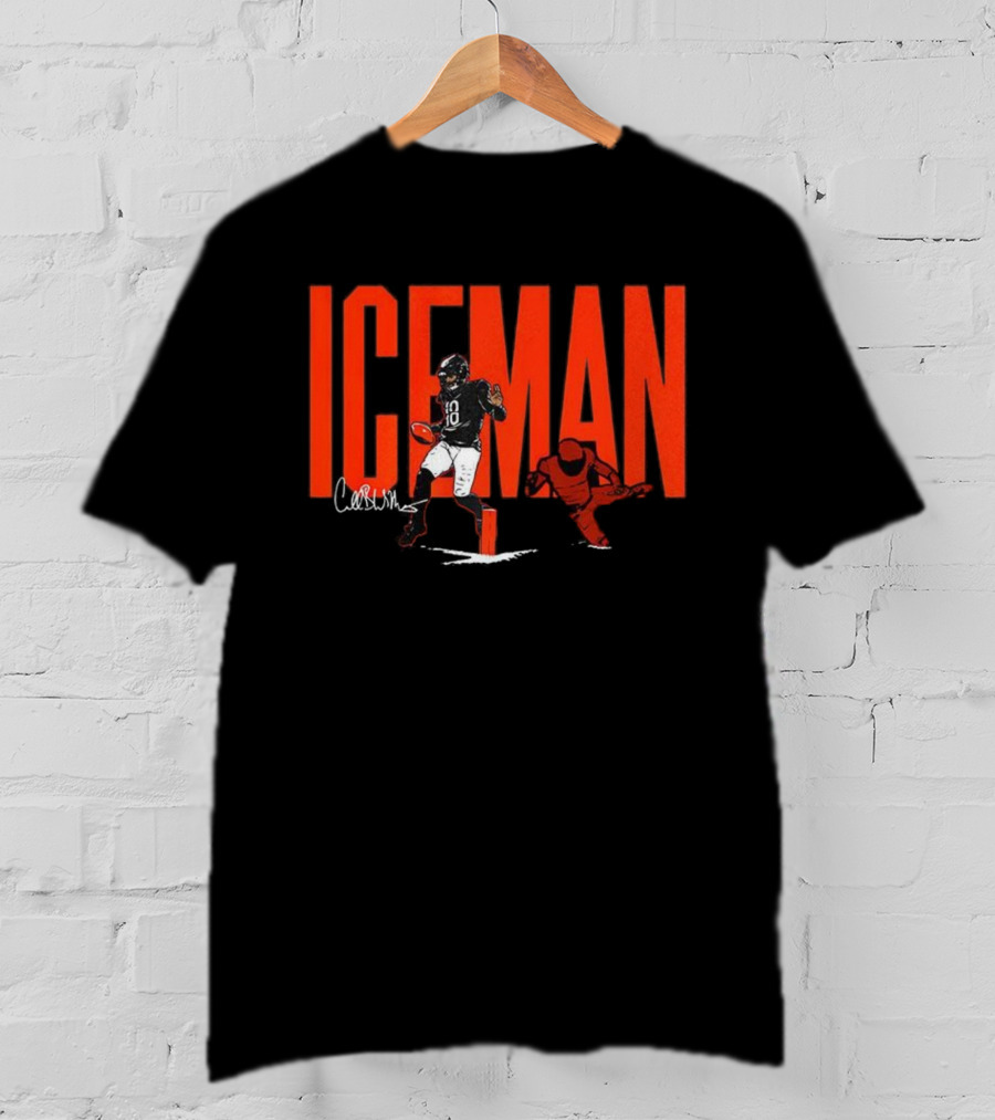 Caleb Williams Iceman Chicago Bears Football 18 Signature T-Shirt