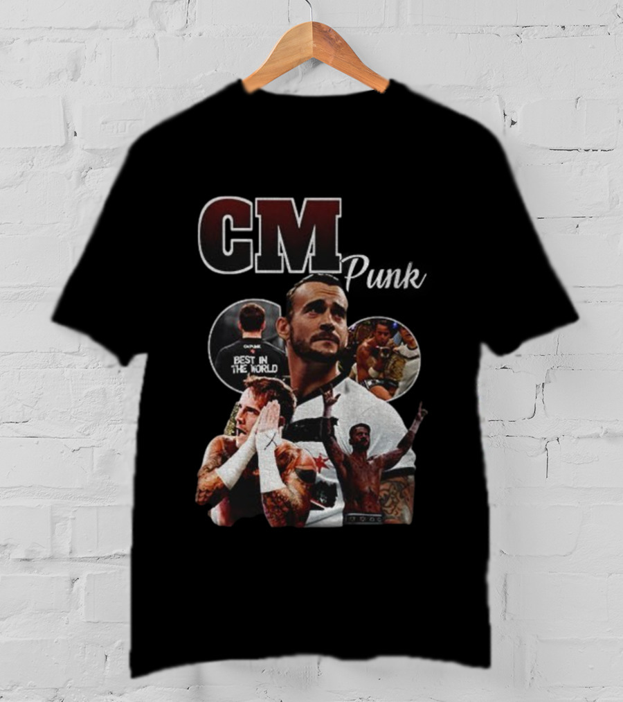 CM Punk Best In The World 90s Vintage Bootleg WWE T-Shirt