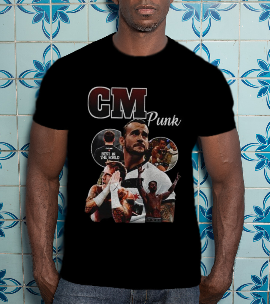 CM Punk Best In The World 90s Vintage Bootleg WWE T-Shirt