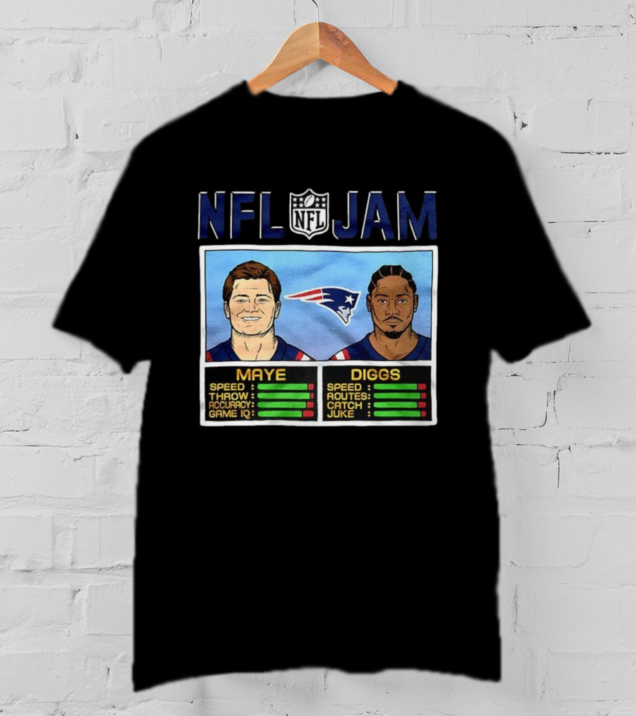 NFL Jam Maye Diggs New England Patriots Video Game Classic T-Shirt