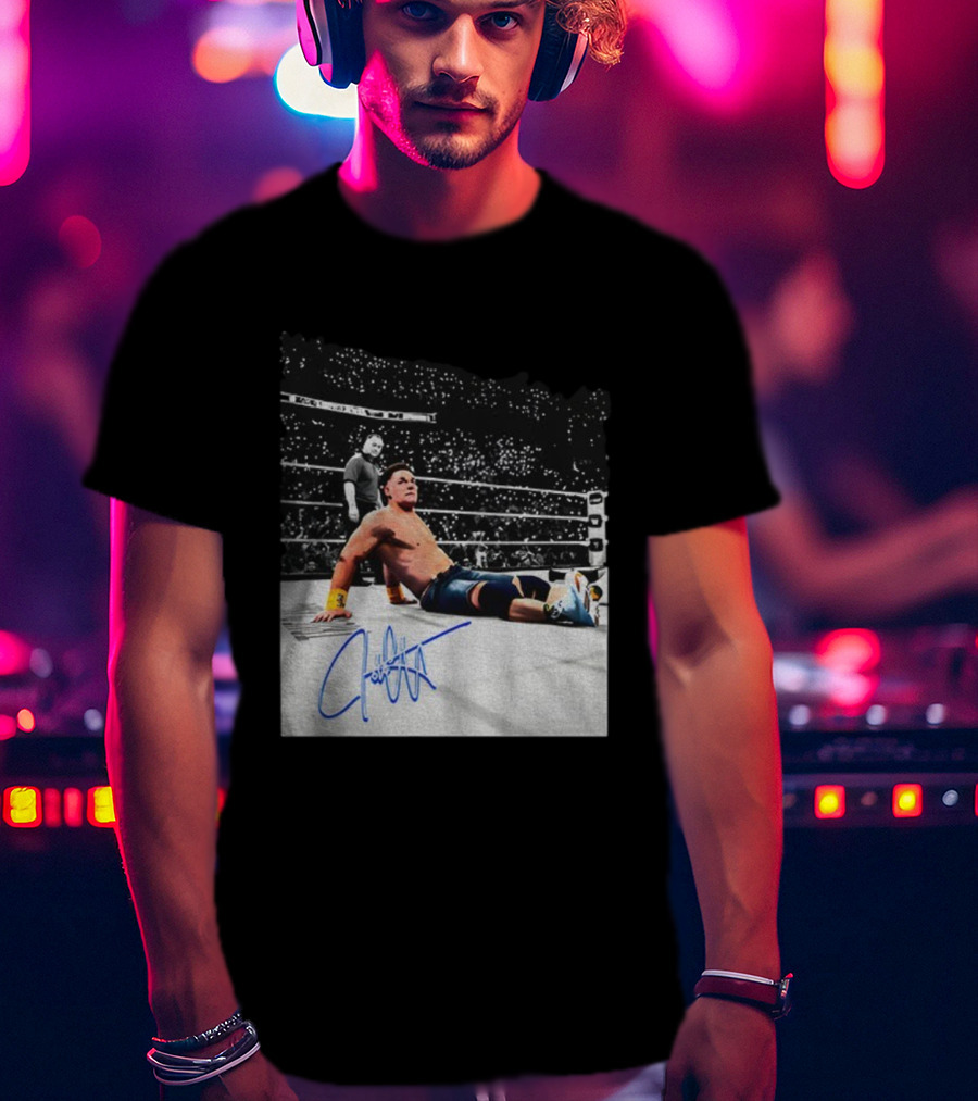 John Cena Autograph Grand-Slam Champion The Last Time Is Now WWE 2025 T-Shirt