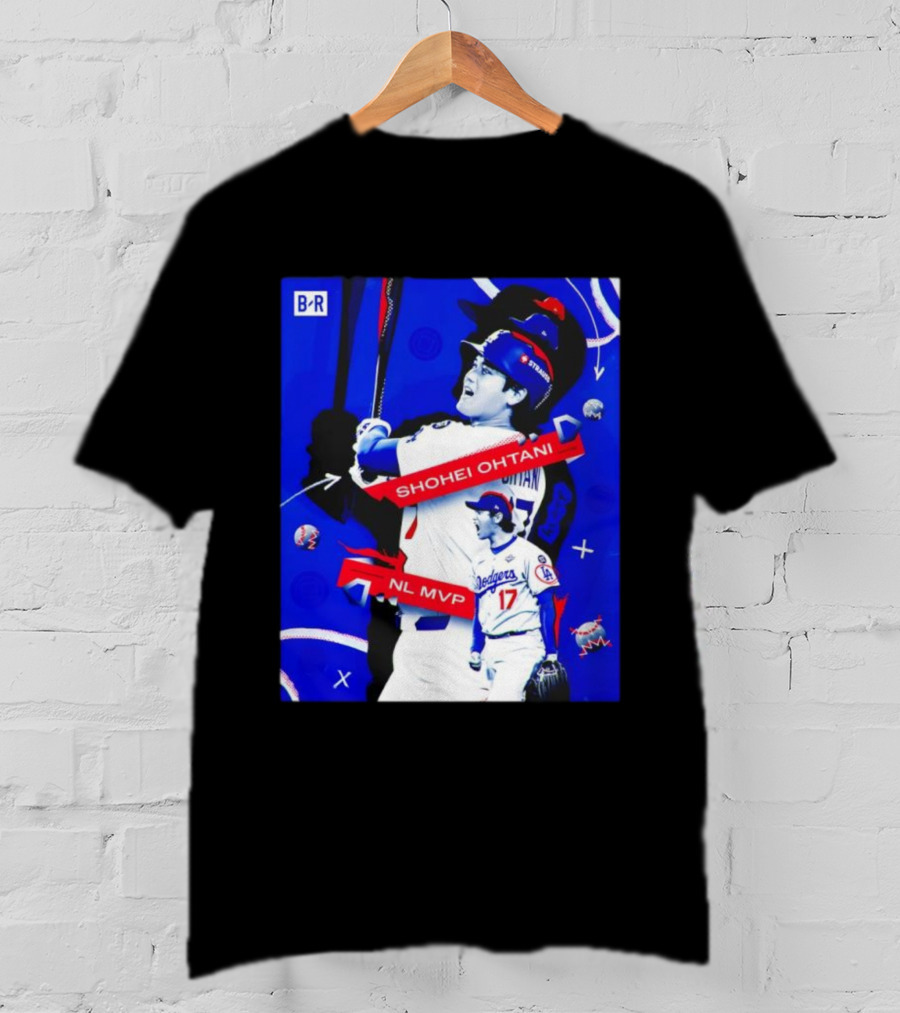 Shohei Ohtani Number 17 NL MVP Dodgers Theme T-Shirt
