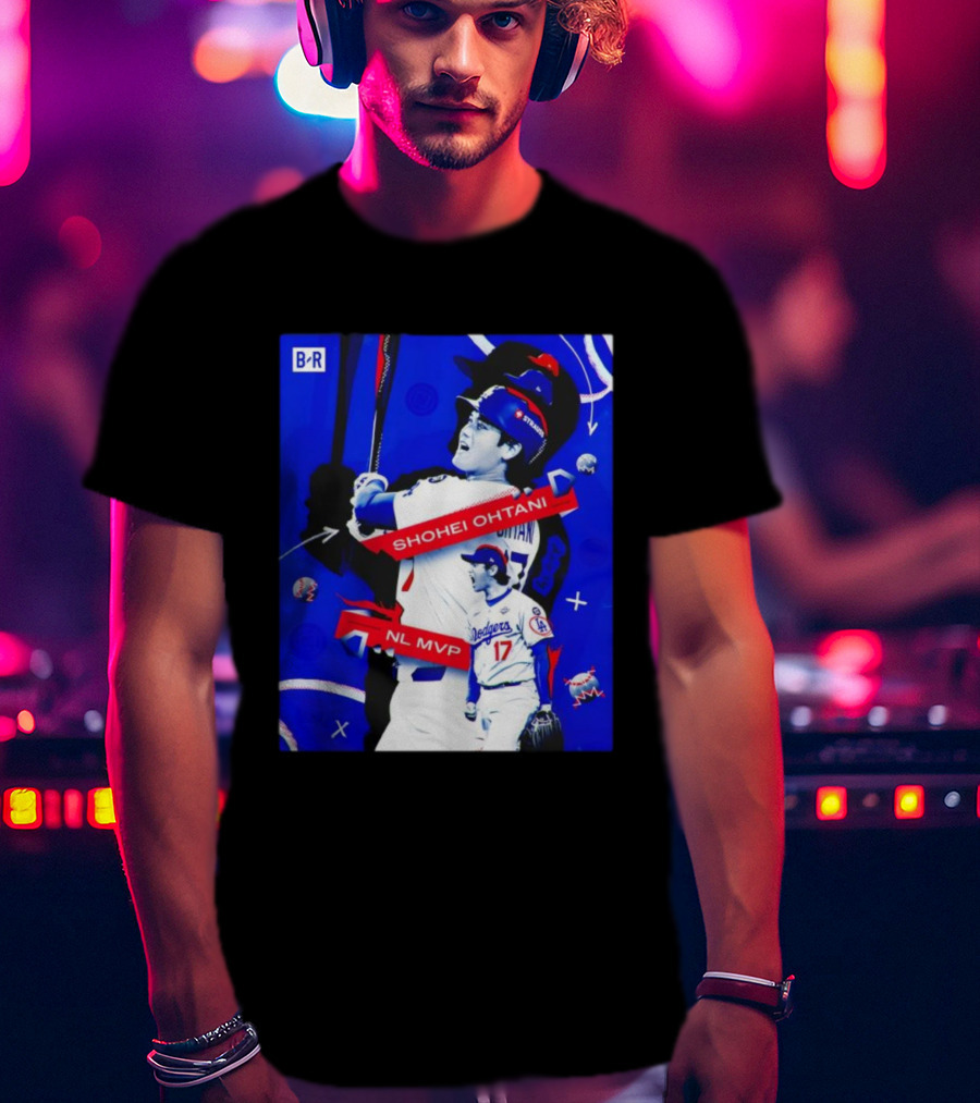 Shohei Ohtani Number 17 NL MVP Dodgers Theme T-Shirt