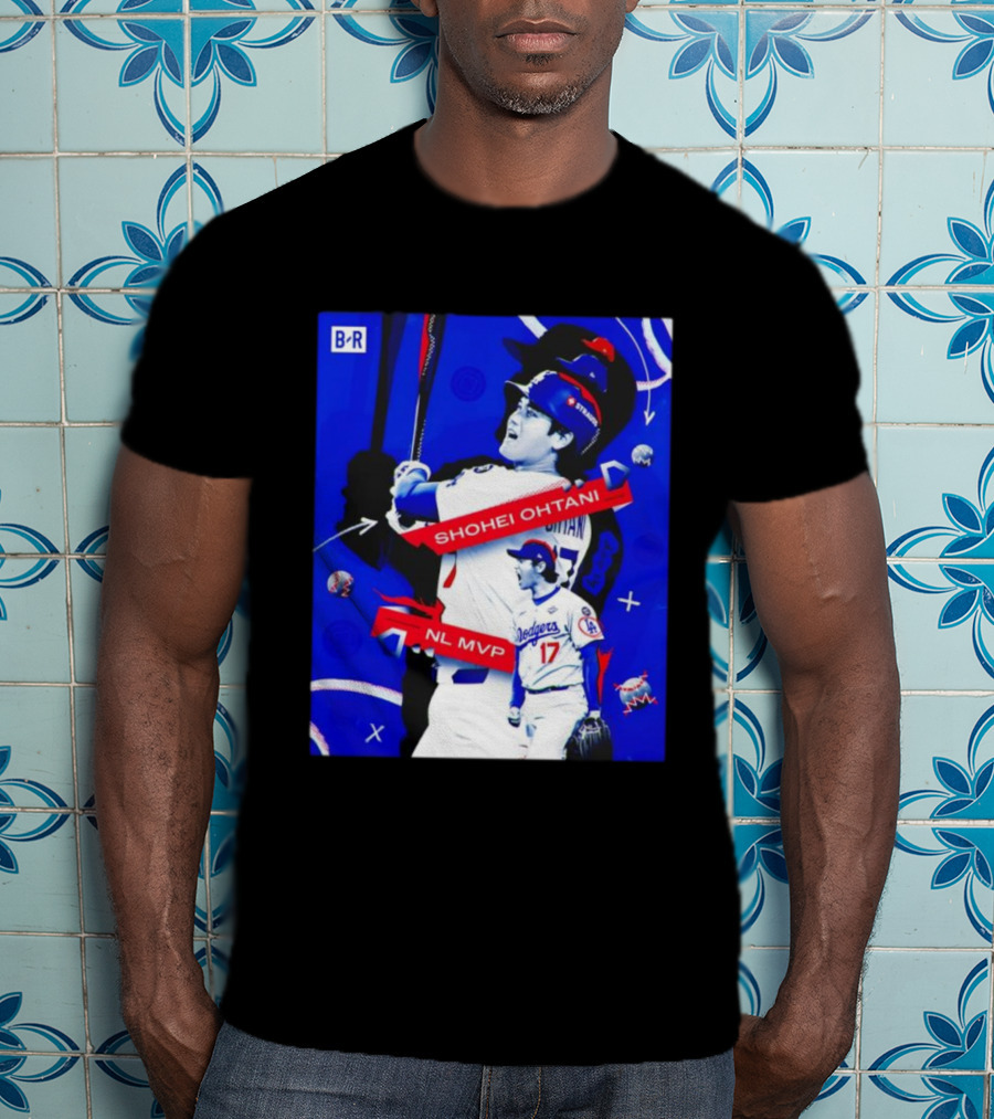 Shohei Ohtani Number 17 NL MVP Dodgers Theme T-Shirt