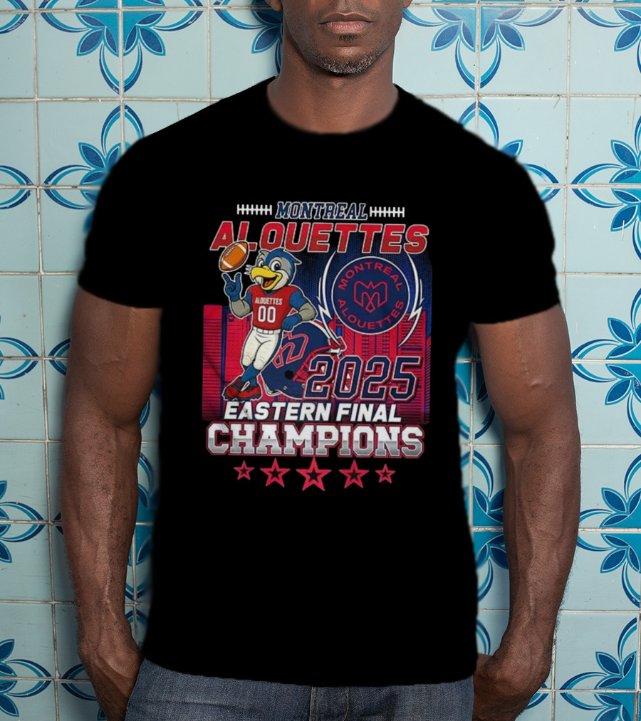 Montreal Alouettes 2025 Eastern Final Champions Mascot Football T-Shirt