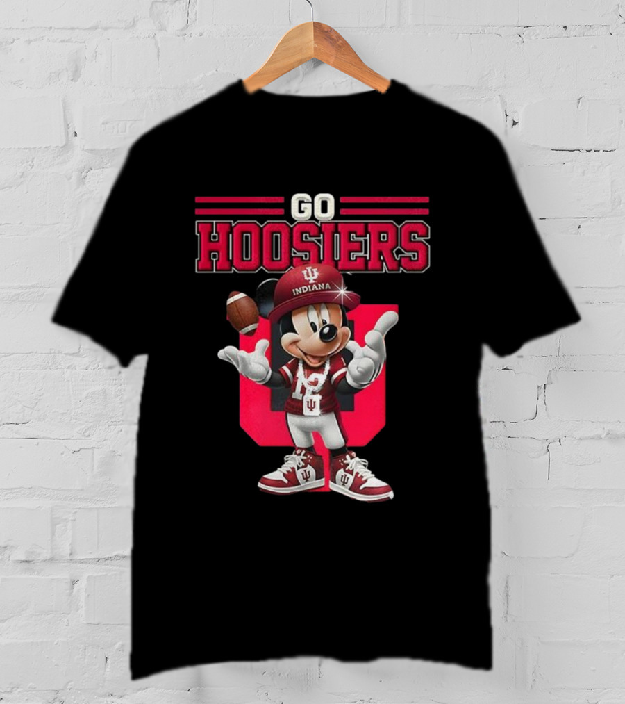 Mickey Mouse Indiana Hoosiers Football Go Hoosiers T-Shirt