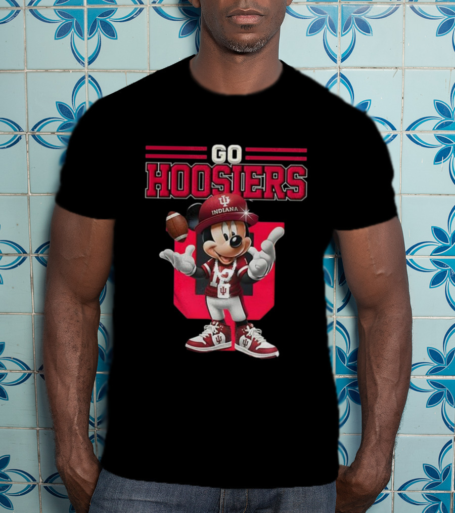 Mickey Mouse Indiana Hoosiers Football Go Hoosiers T-Shirt