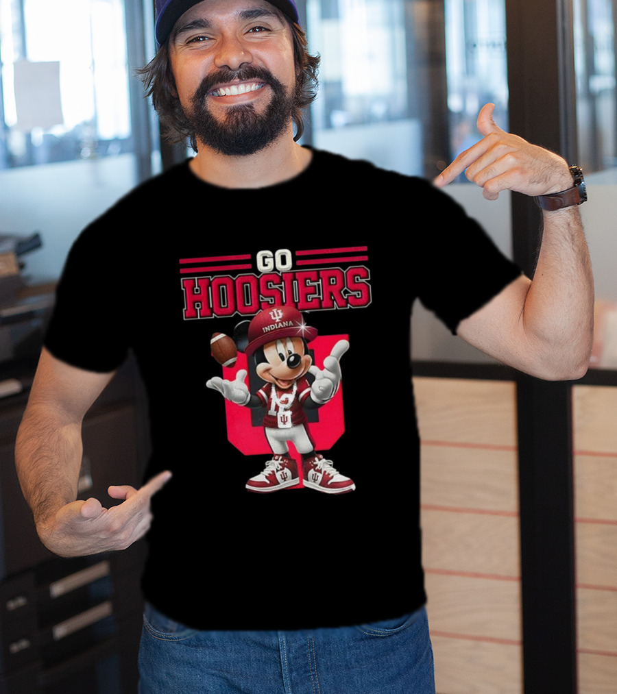 Mickey Mouse Indiana Hoosiers Football Go Hoosiers T-Shirt