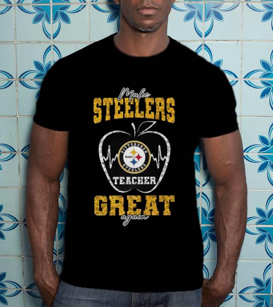 Make Pittsburgh Steelers Teacher Great Again Apple T-Shirt