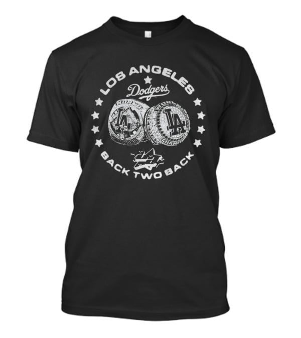 Los Angeles Dodgers Back Two Back Dodgers 2025 World Series Champions Rings T-Shirt