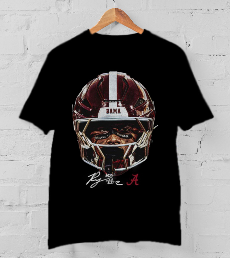 Bama Helmet Face Alabama Crimson Tide NFL Football 2025 T-Shirt