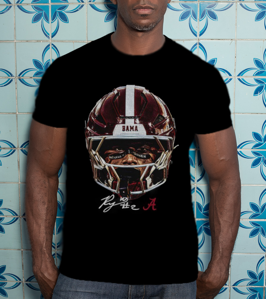 Bama Helmet Face Alabama Crimson Tide NFL Football 2025 T-Shirt