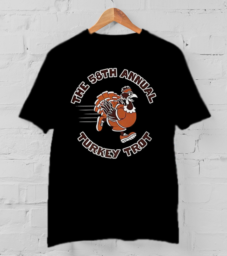 The 58th Annual Turkey Trot Running Turkey T-Shirt