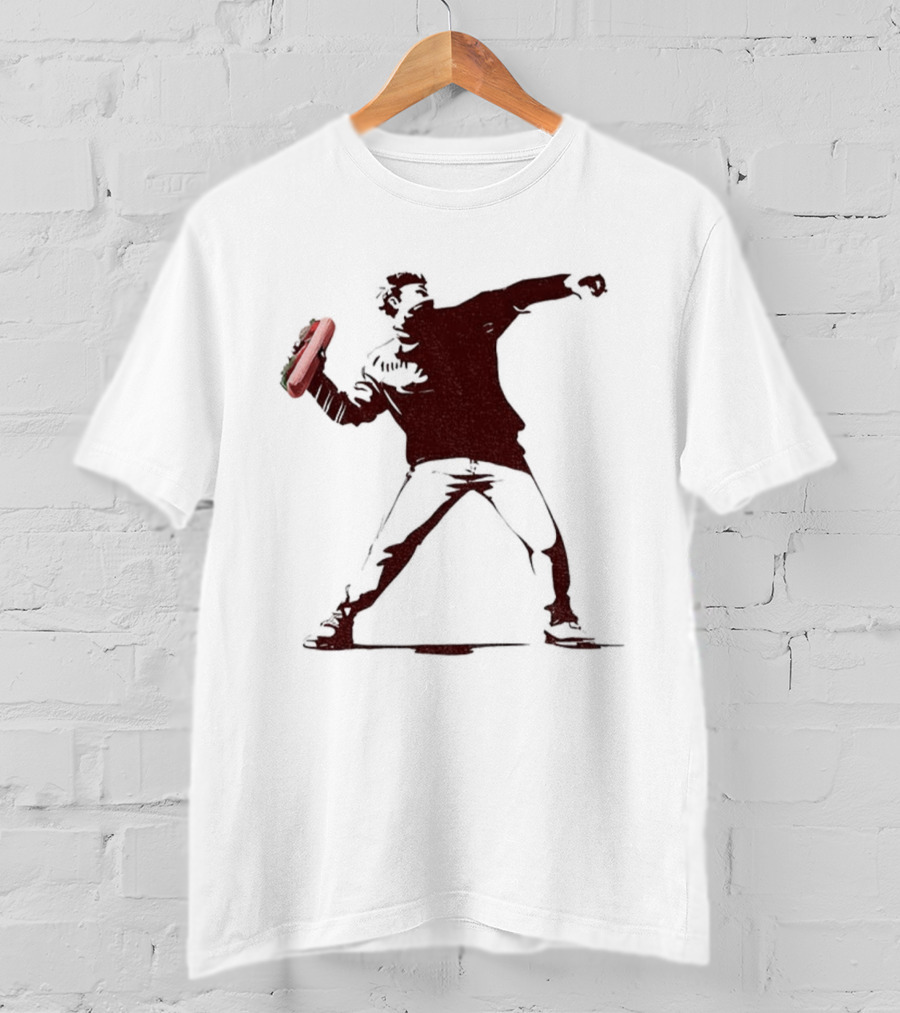 Funny Banksy Sandwich Guy Washington DC America 2025 Iconic Graffiti Style T-Shirt