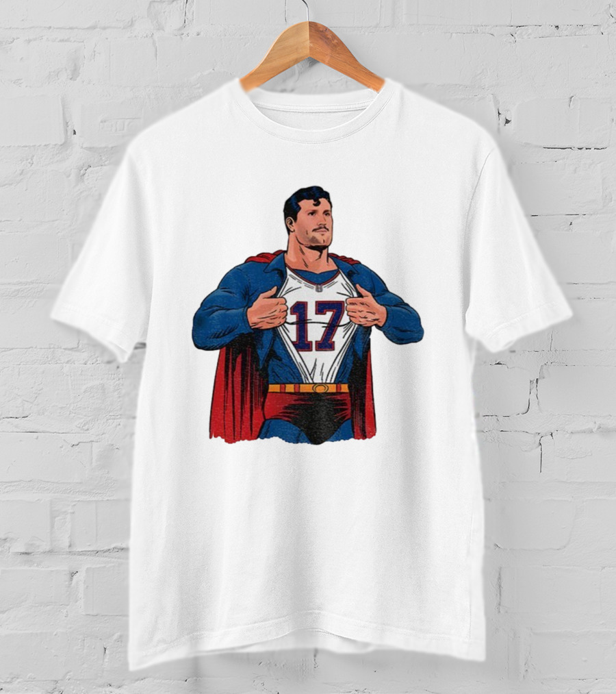 Josh Allen Superhero 17 Buffalo Bills NFL MVP Cartoon T-Shirt