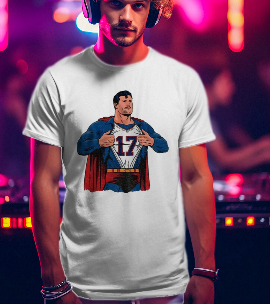 Josh Allen Superhero 17 Buffalo Bills NFL MVP Cartoon T-Shirt