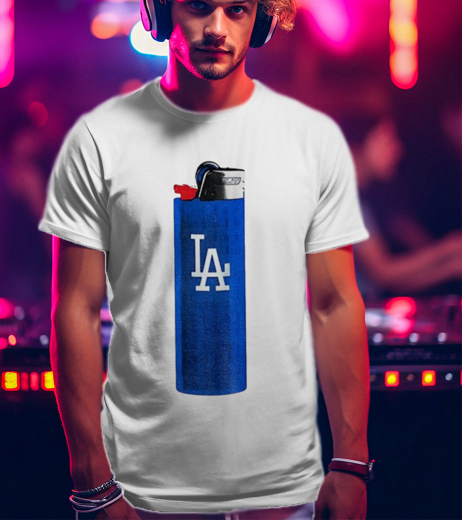 Los Angeles Dodgers MLB Baseball LA Blue Lighter T-Shirt
