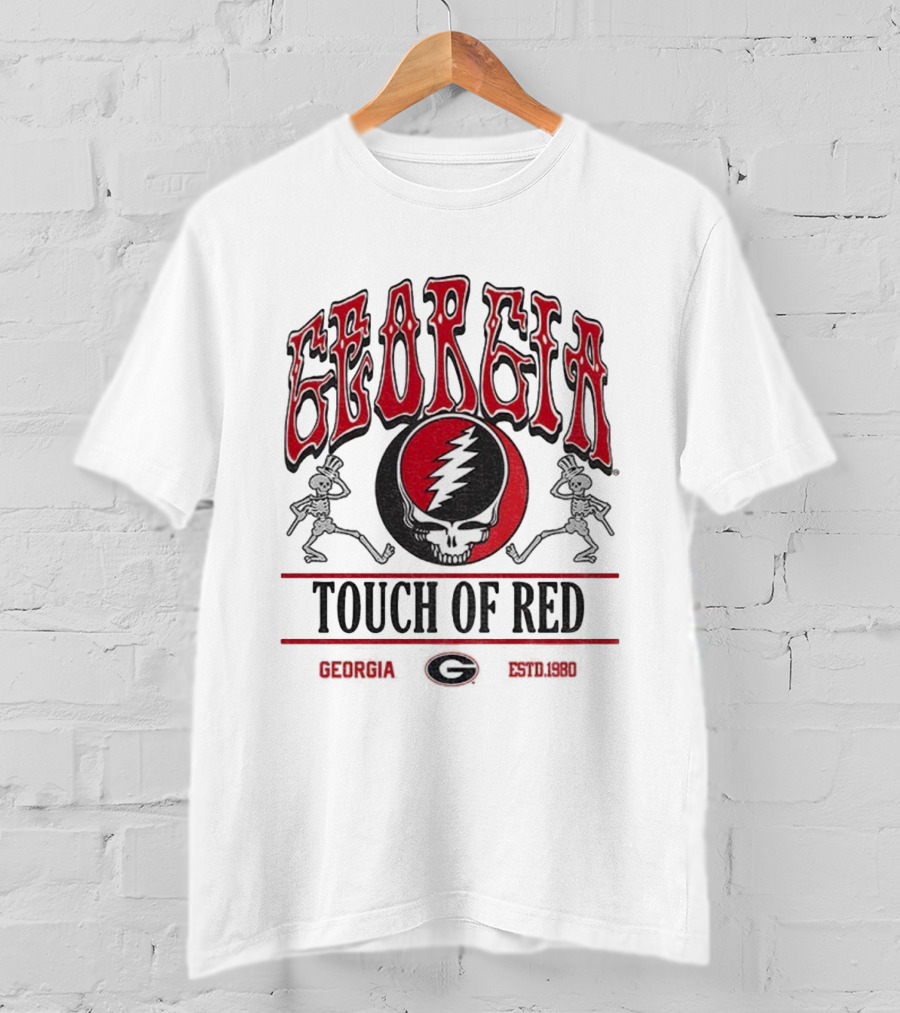 Georgia Grateful Dead Skeletons Touch Of Red Estd 1980 T-Shirt