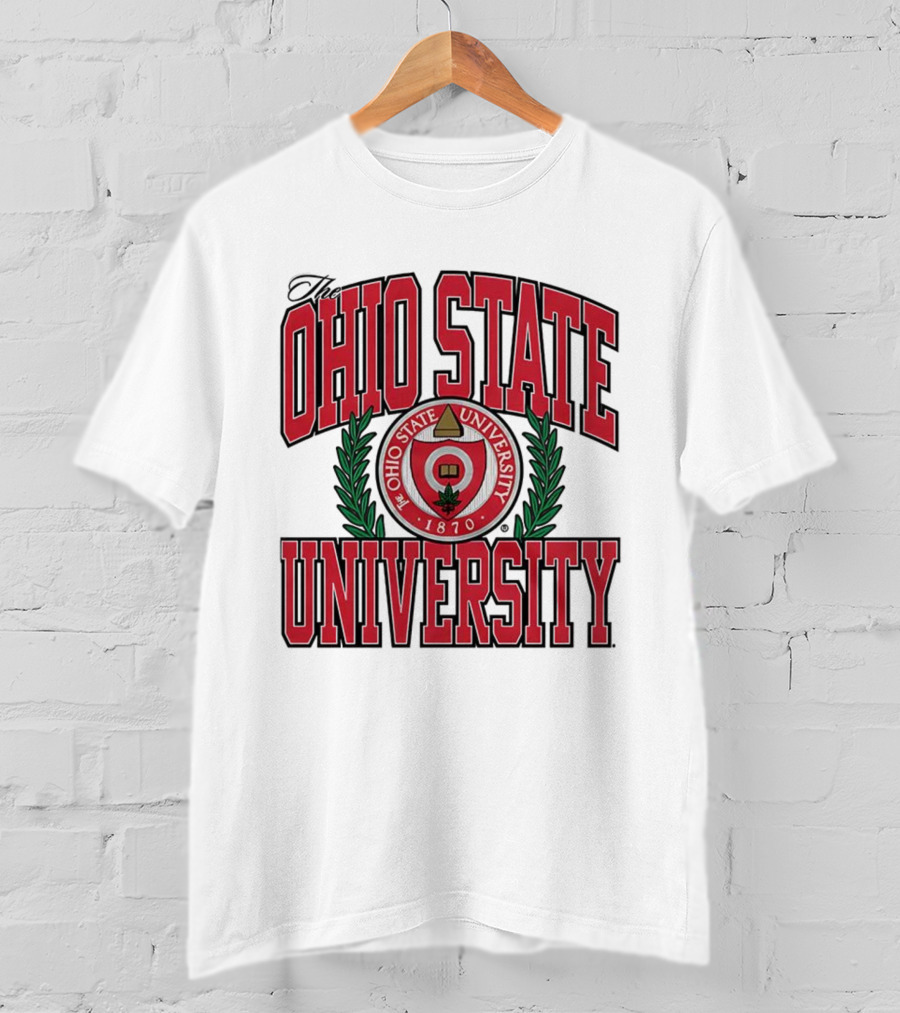 The Ohio State University 1870 Seal With Laurel Leaves T-Shirt