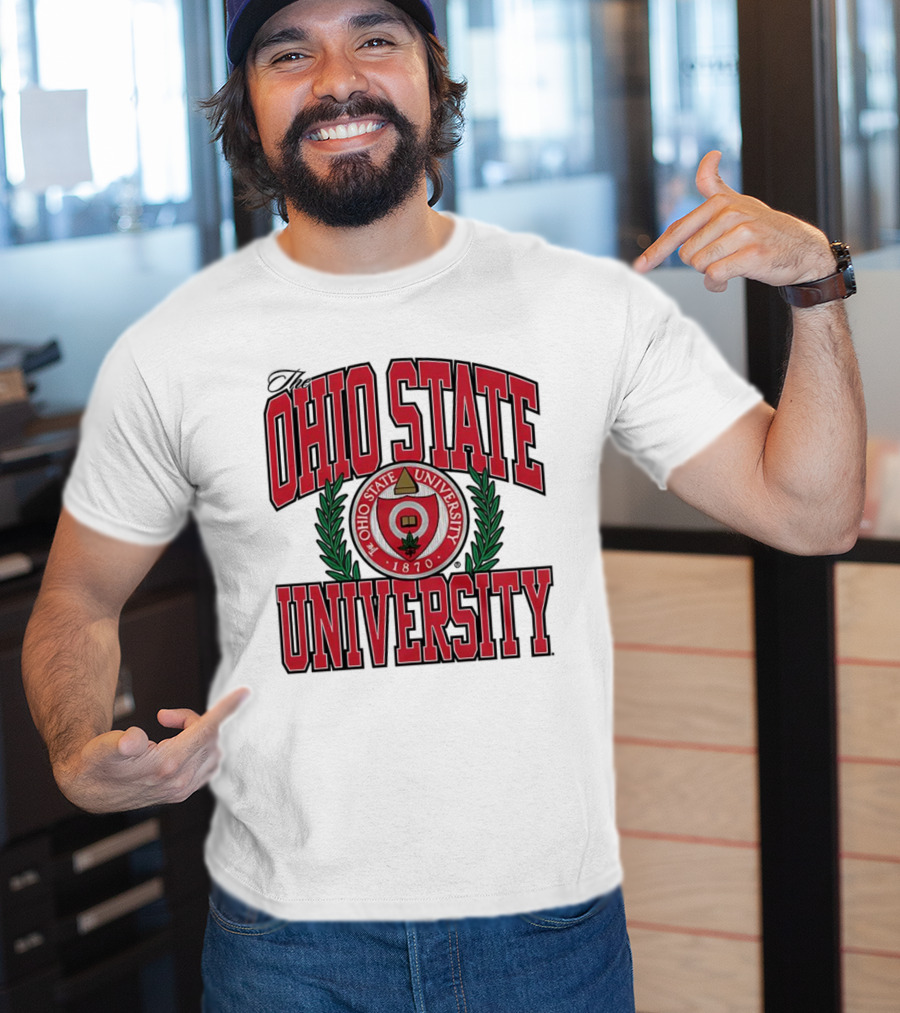 The Ohio State University 1870 Seal With Laurel Leaves T-Shirt