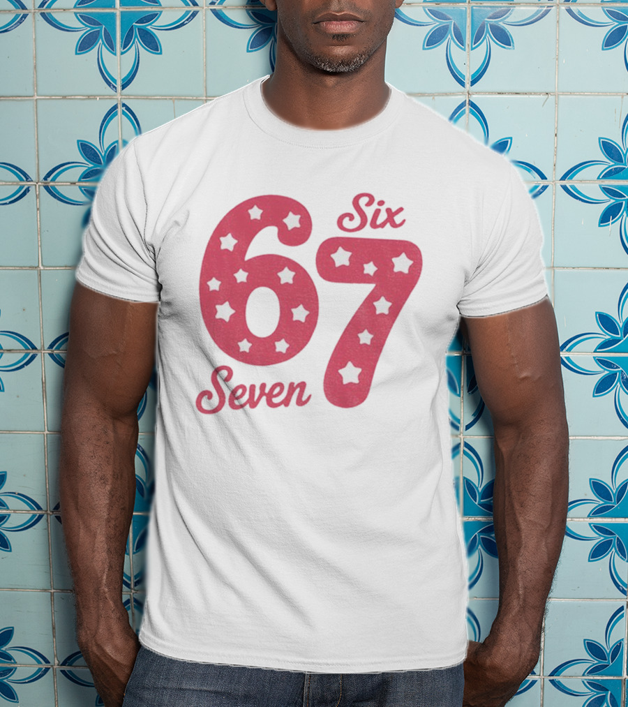 Six Seven 67 Pink Stars T-Shirt
