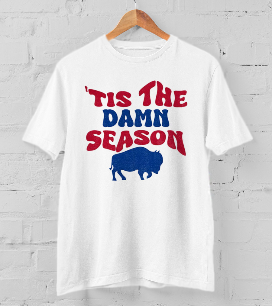 Tis The Damn Season Buffalo Bills NFL 1973 2025 Merry Christmas T-Shirt