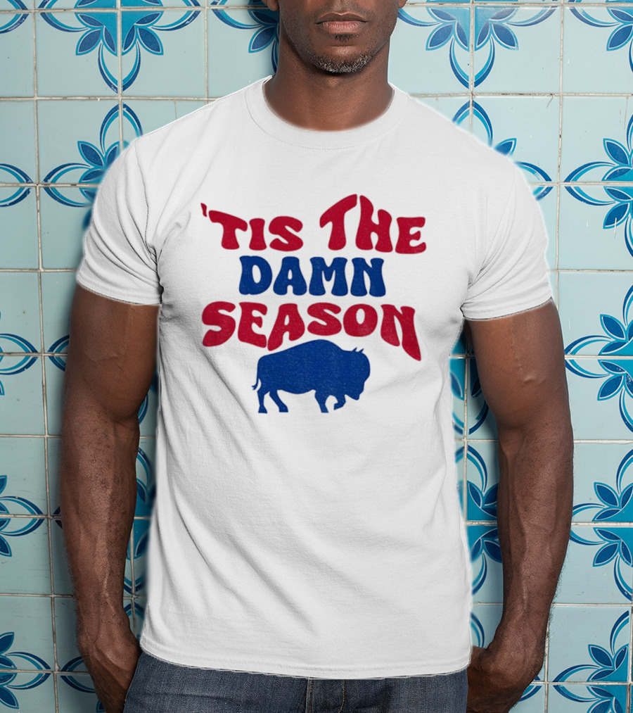 Tis The Damn Season Buffalo Bills NFL 1973 2025 Merry Christmas T-Shirt