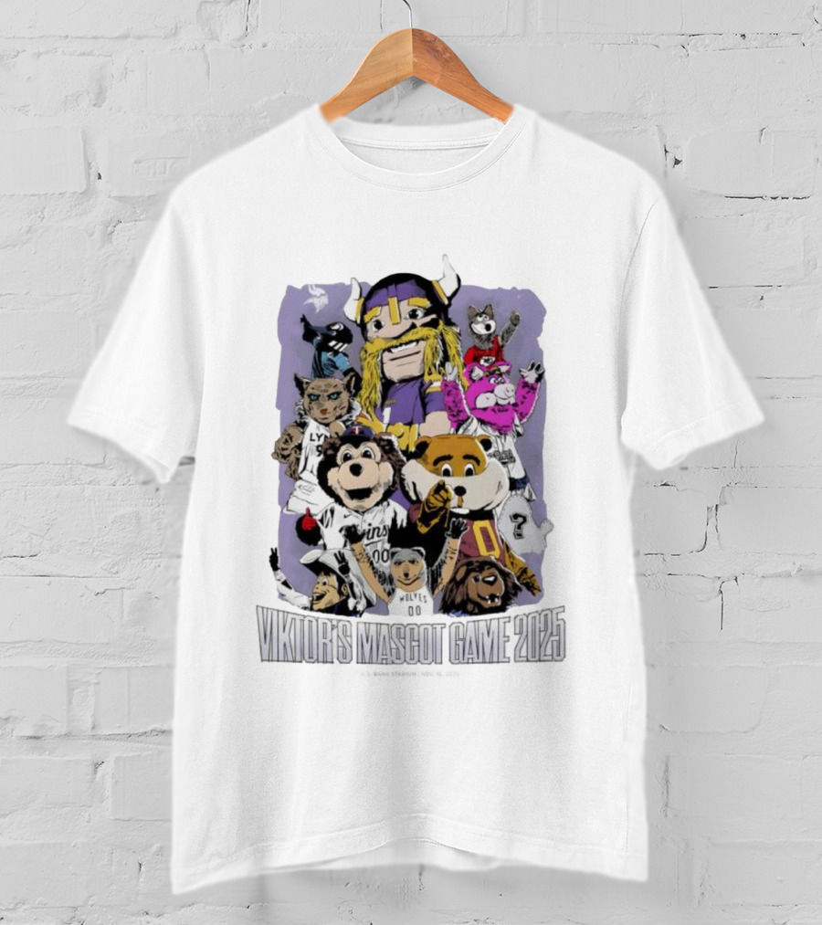 Viktor's Mascot Game 2025 Minnesota Sports Team Characters T-Shirt