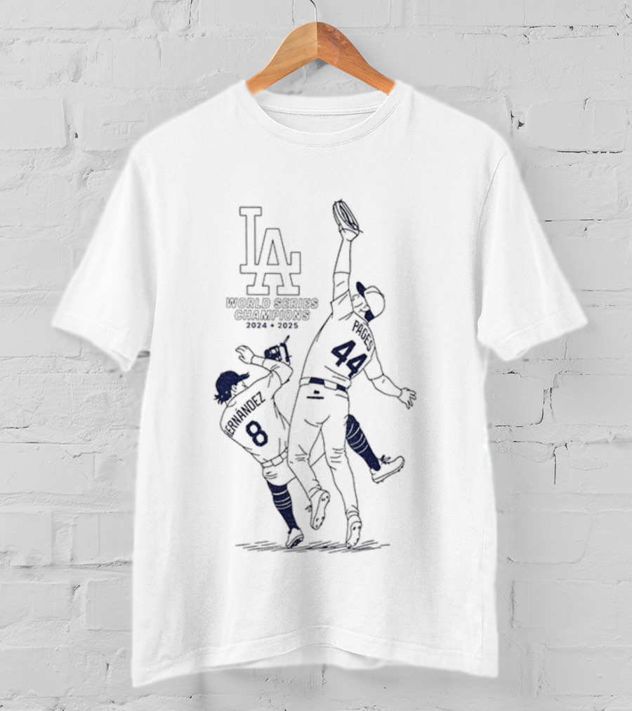 LA Dodgers 2025 World Series Champions Hernandez Amazing Catch T-Shirt