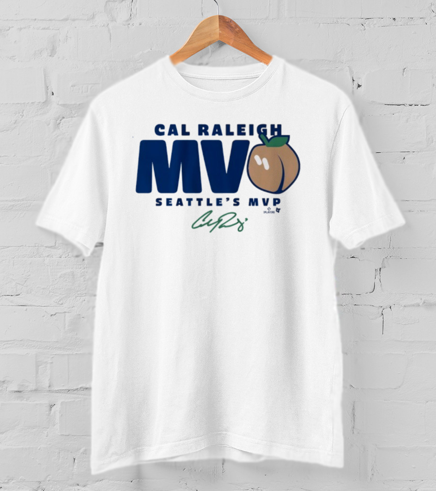 Cal Raleigh Seattle's MVP Signature Peach MVPeach T-Shirt