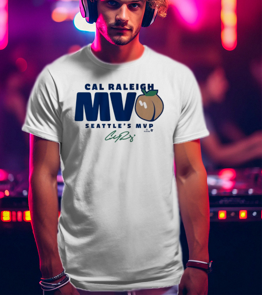 Cal Raleigh Seattle's MVP Signature Peach MVPeach T-Shirt