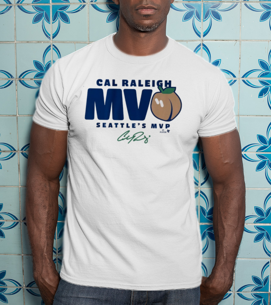 Cal Raleigh Seattle's MVP Signature Peach MVPeach T-Shirt
