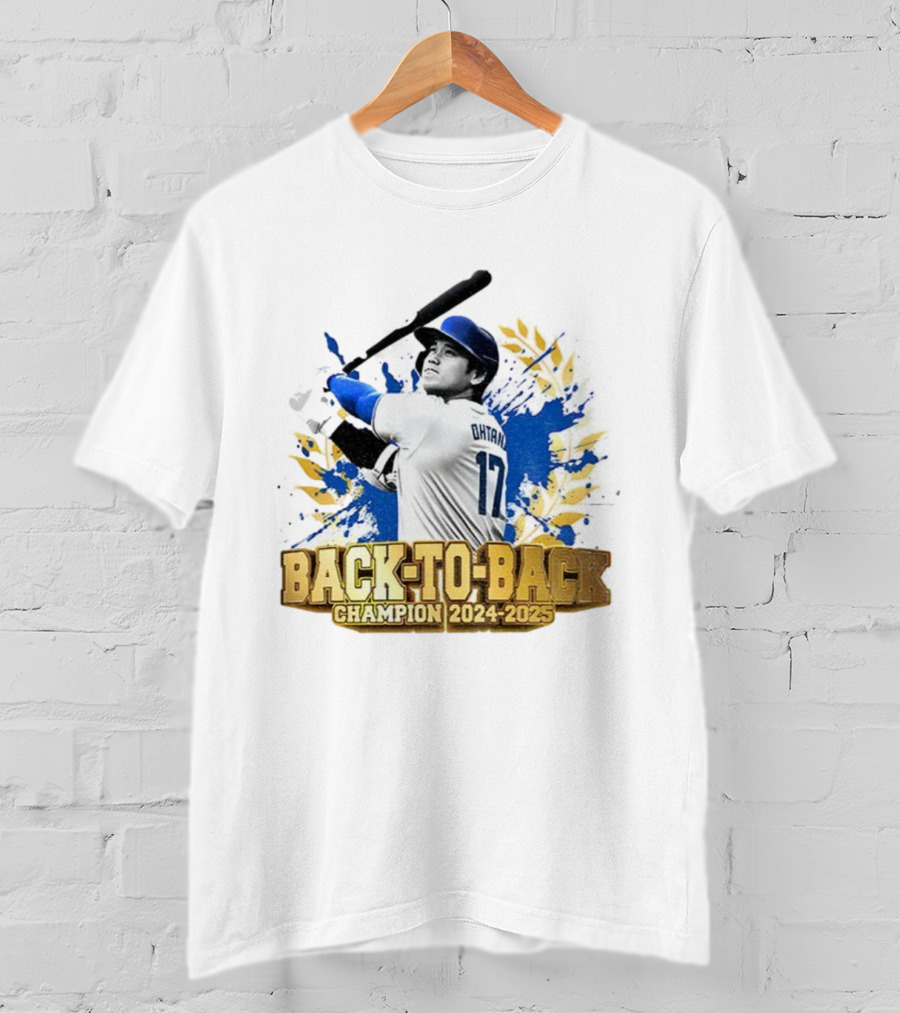 Shohei Ohtani Back-To-Back Champion 2024-2025 Dodgers MVP T-Shirt