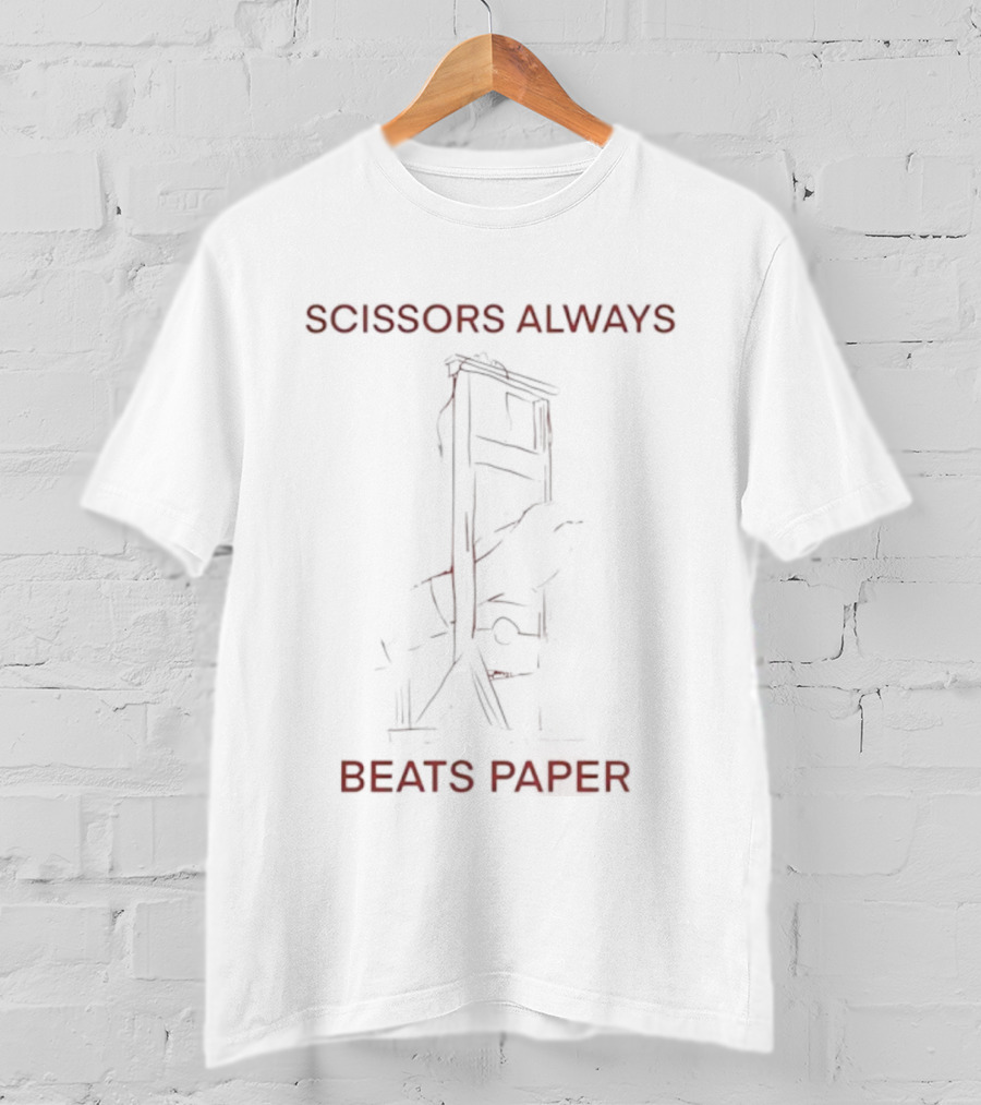 Scissors Always Beats Paper Simple Truth Statement T-Shirt