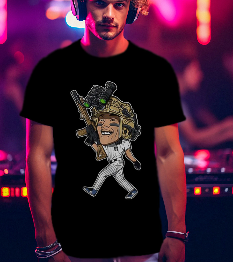 New York Yankees Aaron Judge Baseball Soldier Caricature T-Shirt