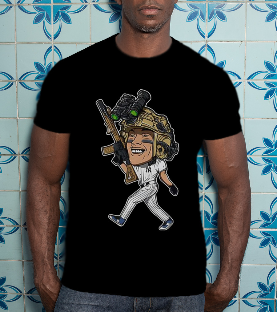 New York Yankees Aaron Judge Baseball Soldier Caricature T-Shirt