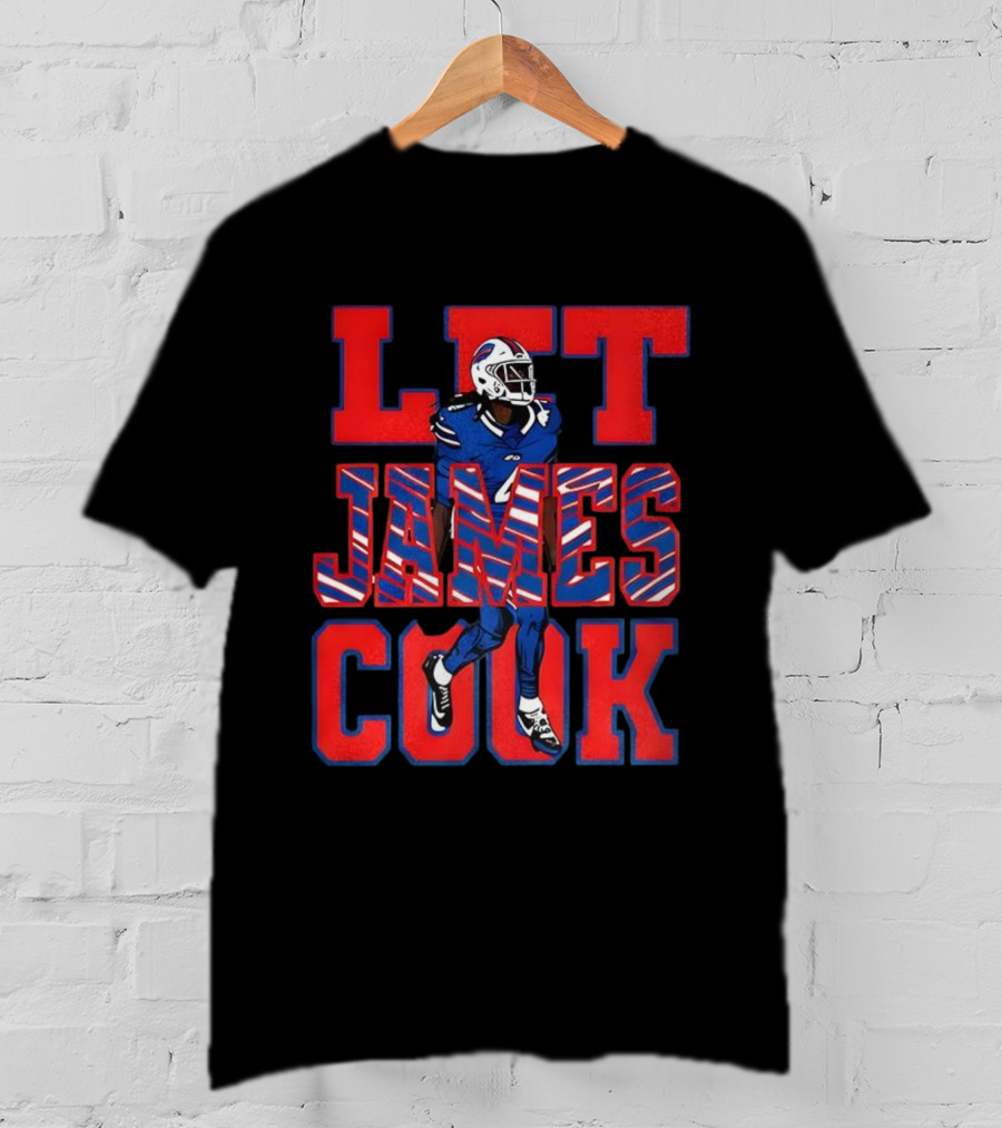 Buffalo Bills Let James Cook Football Player Artwork T-Shirt