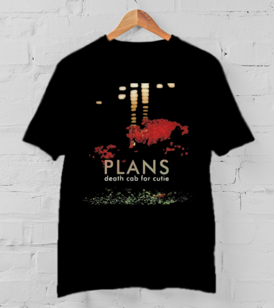 Death Cab For Cutie Plans Album Artwork With Abstract Red Elements T-Shirt
