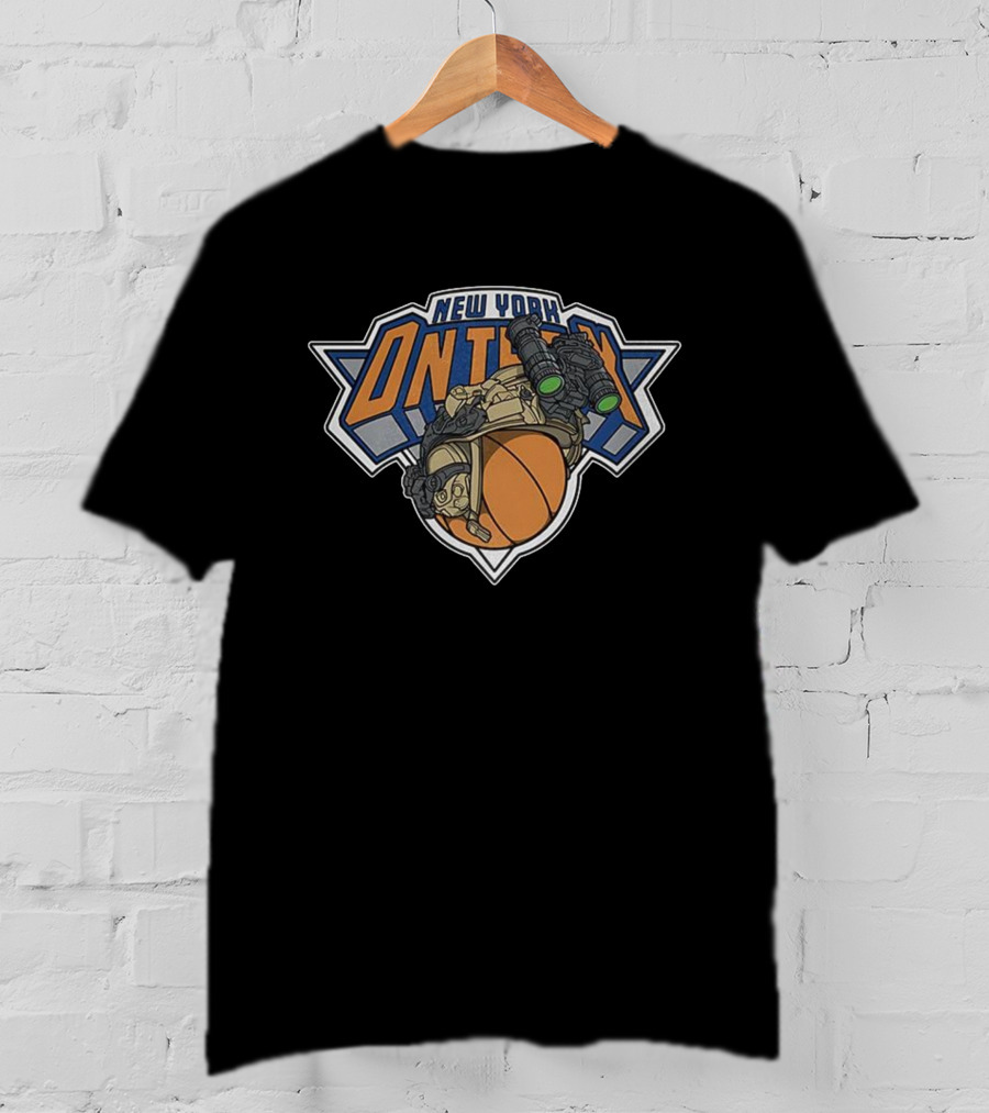 New York Knicks On Team Basketball Helmet Night Vision T-Shirt