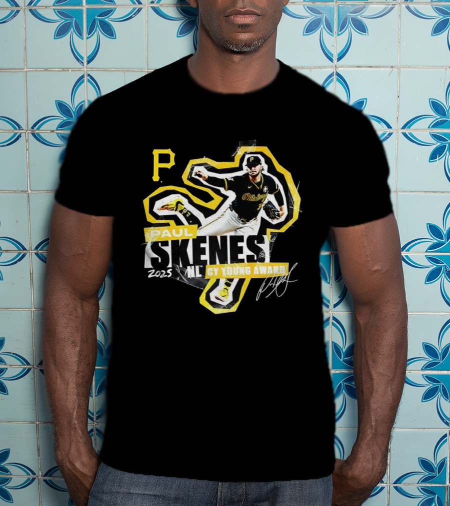 Paul Skenes Pittsburgh Pirates 2025 NL Cy Young Award T-Shirt