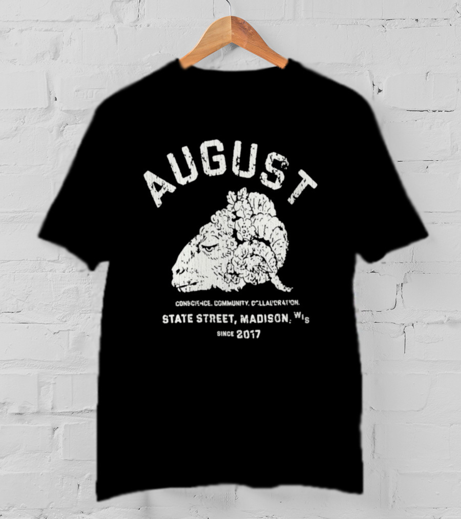 August 8 Year Anniversary Rams Head State Street Madison WI Since 2017 T-Shirt