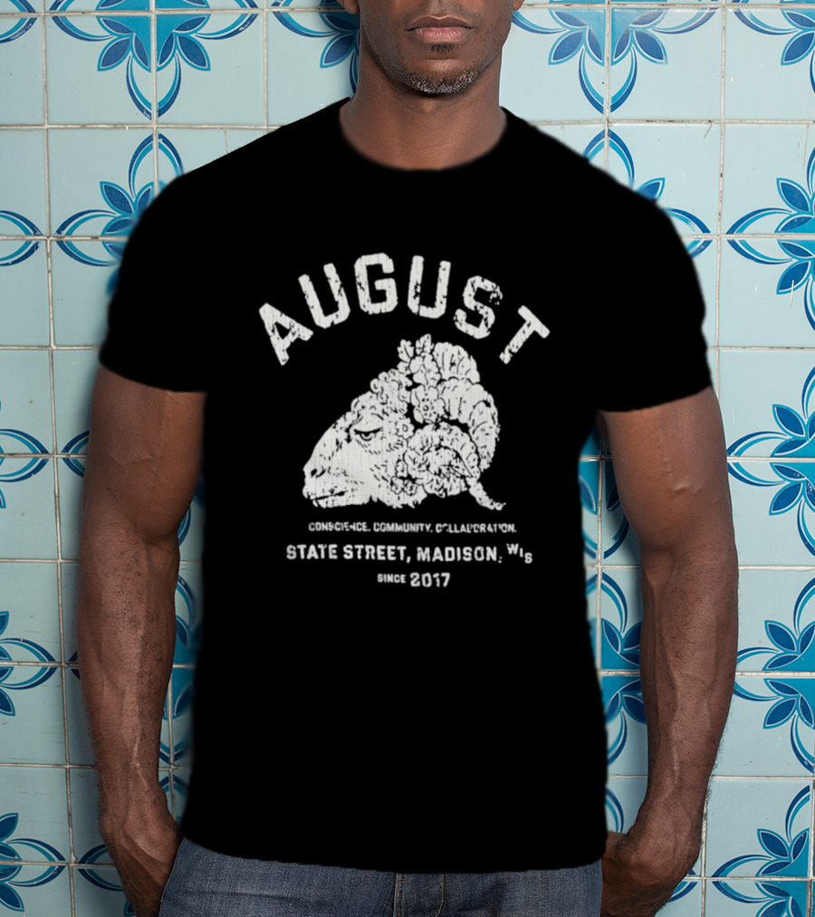 August 8 Year Anniversary Rams Head State Street Madison WI Since 2017 T-Shirt