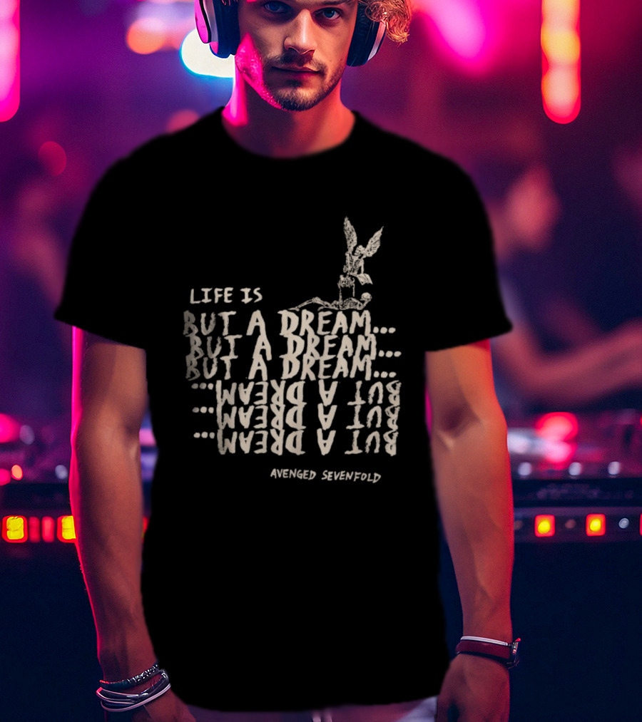 Avenged Sevenfold Life Is But A Dream Skeleton Reflection T-Shirt